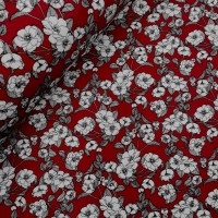 Floral Poplin Design 17 MAROON