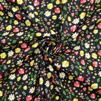 Floral Poplin DESIGN 18 BLACK