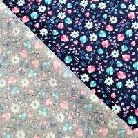 Floral Poplin DESIGN 18 NAVY