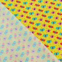 100% Cotton - HAPPY BUTTERFLIES