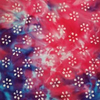 Batik Cotton - Bettowia Flower Cerise