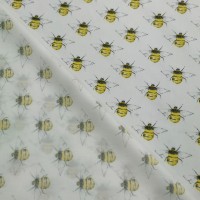 100% Cotton BEES on IVORY