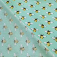 100% Cotton BEES on MEADOW