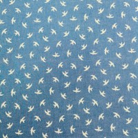 PRINTED COTTON DENIM  - DESIGN 6 - Birds