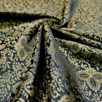 Indian Brocade Design 3 - Black