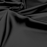 Black Drape Satin by the Roll