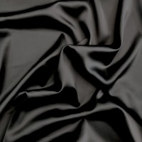 Black Drape Satin by the Roll