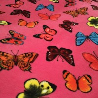 Anti Pill Fleece Fabric - BUTTERFLIES