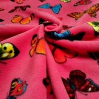 Anti Pill Fleece Fabric - BUTTERFLIES