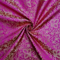 Indian Brocade Design 3- Cerise