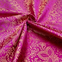 Indian Brocade Design 3- Cerise