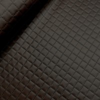 Embossed Diamond Leatherette Dark Brown