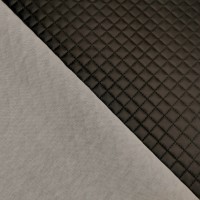 Embossed Diamond Leatherette Dark Brown