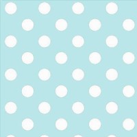 Tablecloth Vinyl  - Polka Dot White on Duck Egg 17mm