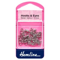 Hooks and Eyes: Nickel: Size 2