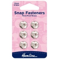 Snap Fasteners: Sew-on: Nickel: 13mm