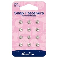 Snap Fasteners: Sew-on: Nickel: 6mm