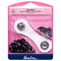 Eyelets Starter Kit: 5.5mm: Black: (D)