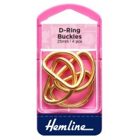 D Rings: 25mm: Gold