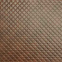 Embossed Diamond Leatherette Chocolate