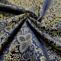 Indian Brocade Design 3 - Navy