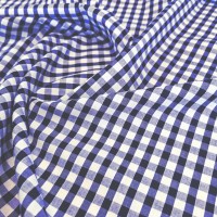 1/4''  Polycotton Gingham NAVY