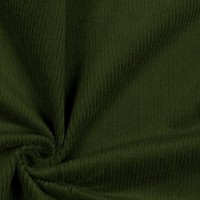 Washed Stretch Cotton Corduroy - Olive Green