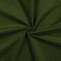 Washed Stretch Cotton Corduroy - Olive Green