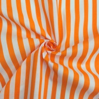 Polycotton Stripes ORANGE