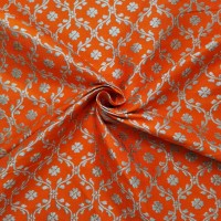 Indian Brocade Design 1 - Orange