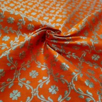 Indian Brocade Design 1 - Orange