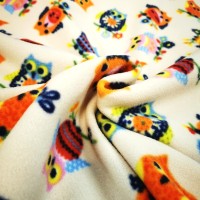 Anti Pill Fleece Fabric - Owls