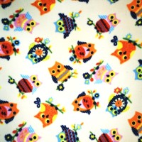 Anti Pill Fleece Fabric - Owls