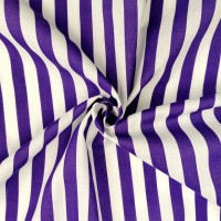 Polycotton Stripes Purple