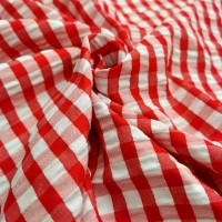 Seersucker Gingham - RED