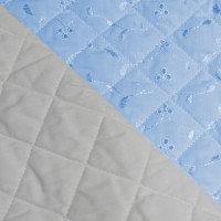 Quilted Broidery Anglaise - SKY BLUE