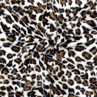 Snow Leopard Polyester Velboa