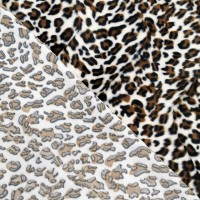 Snow Leopard Polyester Velboa