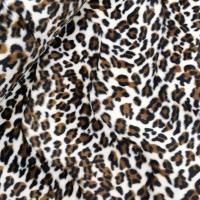 Snow Leopard Polyester Velboa