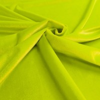 Stretch Velvet - FLUORESCENT YELLOW