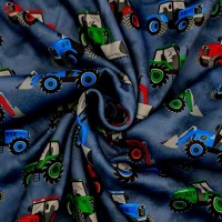 Alpine Fleece - Tractors Blue