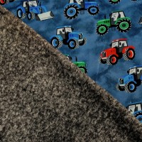 Alpine Fleece - Tractors Blue