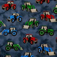 Alpine Fleece - Tractors Blue