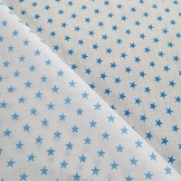 Polycotton 1cm Stars Turquoise