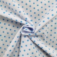 Polycotton 1cm Stars Turquoise