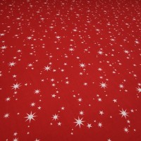 Christmas Polycotton TWINKLE TWINKLE - RED