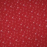 Christmas Polycotton TWINKLE TWINKLE - RED