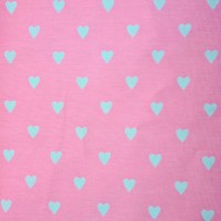 Polycotton Canvas - Baby Pink Hearts