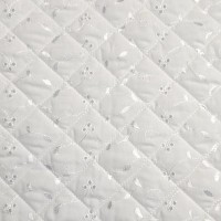 Quilted Broidery Anglaise - WHITE