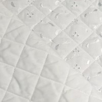 Quilted Broidery Anglaise - WHITE